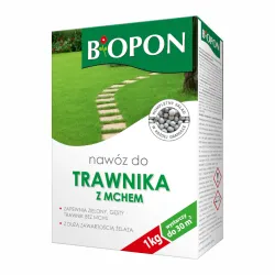 
                  BIOPON Nawóz do trawnika z mchem 1kg granulat 1049